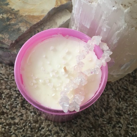 Rose Quartz "Love You Mum" Soy Candle & Stretchy Bead Bracelet Mother's Day - Picture 16 of 16